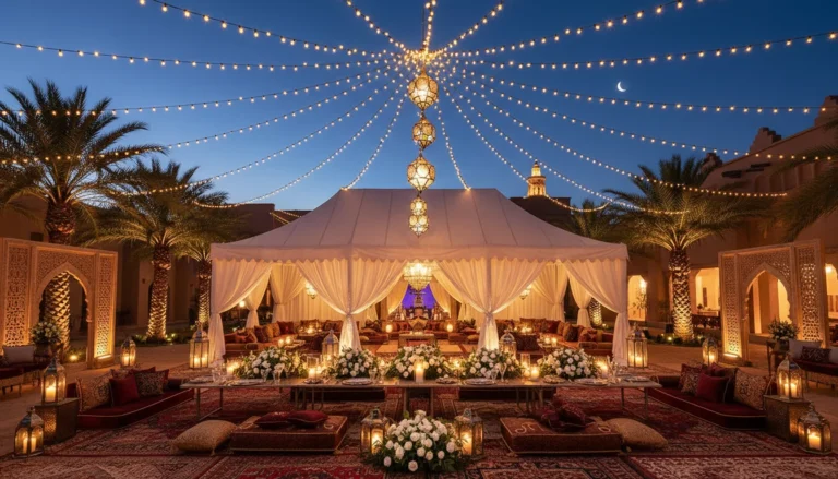 Best Luxury Wedding Planner in Dubai, Luxury event planning services for unforgettable celebrations in Dubai & UAE. | luxury arabic night event tent setup