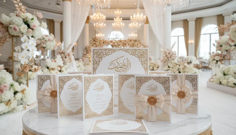 Best Luxury Wedding Planner in Dubai, Luxury event planning services for unforgettable celebrations in Dubai & UAE. | luxury arabic wedding invitations gold foil calligraphy