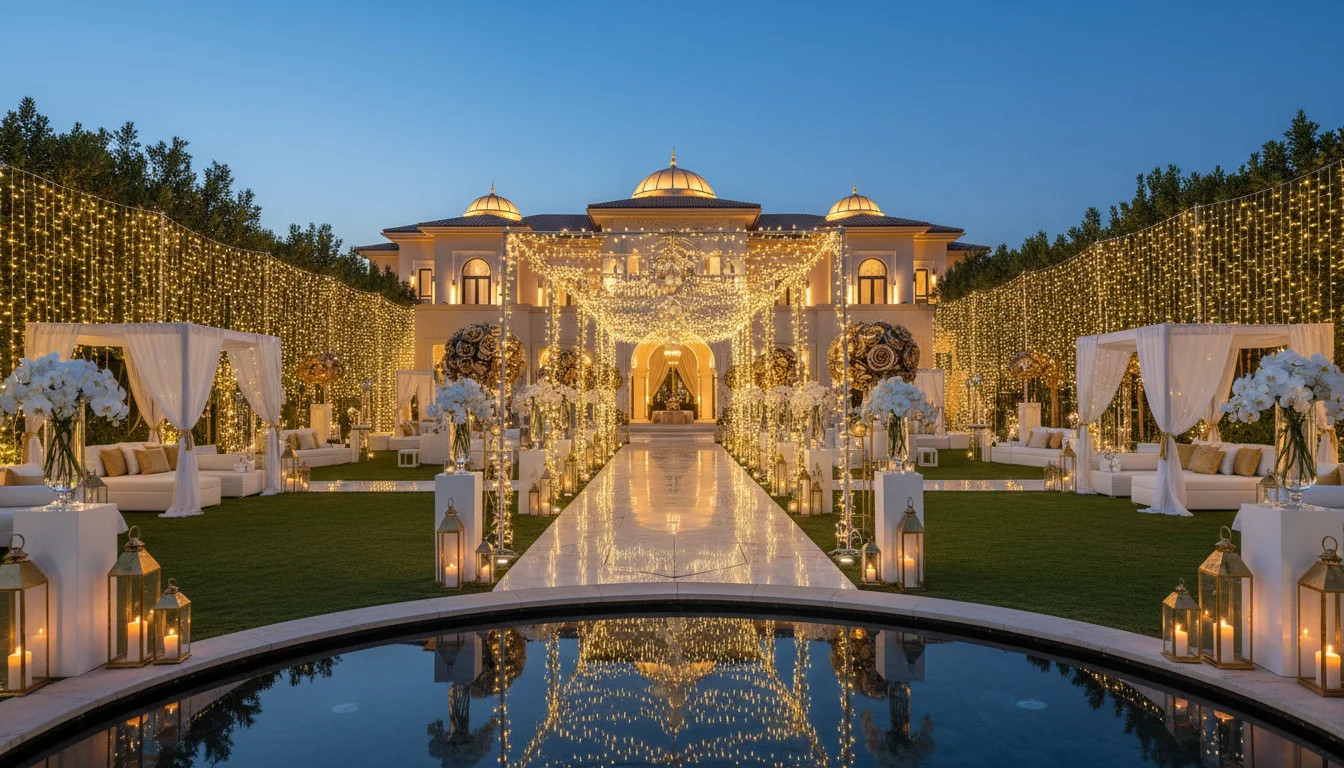 Becoming the Go-To Wedding Planner: Creative Tips to Stand Out 1 Best Luxury Wedding Planner in Dubai, Luxury event planning services for unforgettable celebrations in Dubai & UAE. - luxury outdoor wedding mansion decor