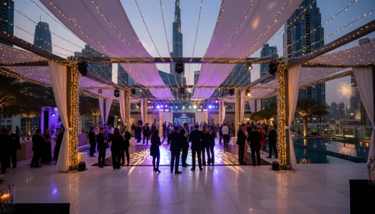 Best Luxury Wedding Planner in Dubai, Luxury event planning services for unforgettable celebrations in Dubai & UAE. | luxury rooftop event dubai burj khalifa view