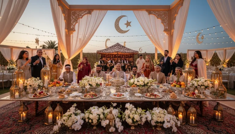 Best Luxury Wedding Planner in Dubai, Luxury event planning services for unforgettable celebrations in Dubai & UAE. | ramadan iftar outdoor luxury dinner celebration